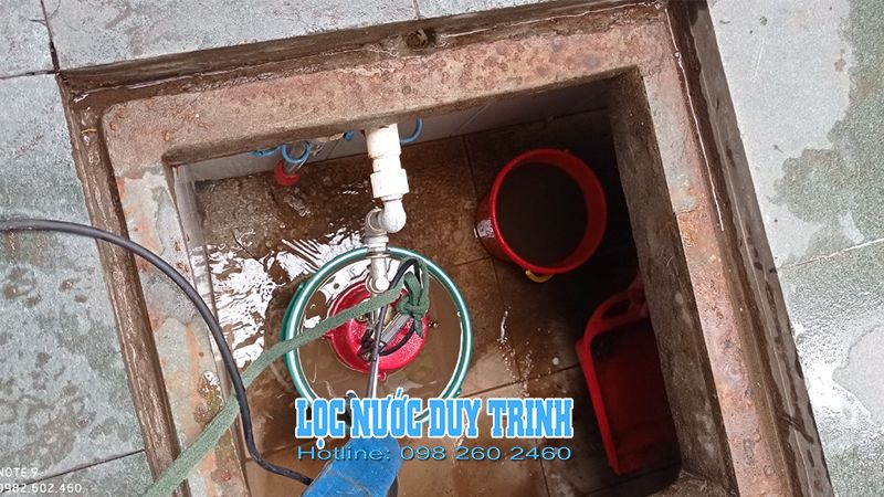 Hình ảnh vệ sinh bể nước ngầm của Lọc nước Duy Trinh tại Nam Định