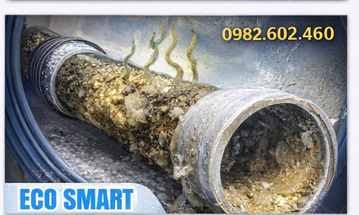 Vệ sinh đường ống lâu ngày Mảng bám cứng đầu trong đường ống tích tụ nhiều vi khuẩn gây hại